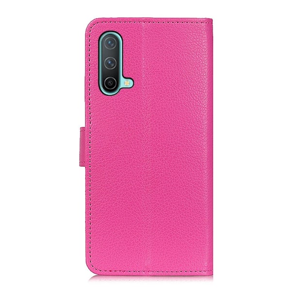 OnePlus Nord CE 5G - Litchi Läder Fodral - Rosa Rosa