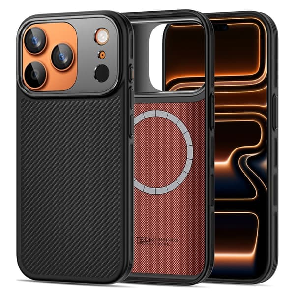 Tech-Protect iPhone 17 Pro Max Skal MagSafe Kevlar Aramid Svart
