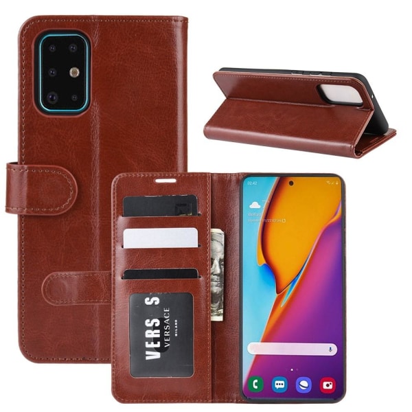 Samsung Galaxy S20 Plus - Crazy Horse Plånboksfodral - Brun Brown Brun
