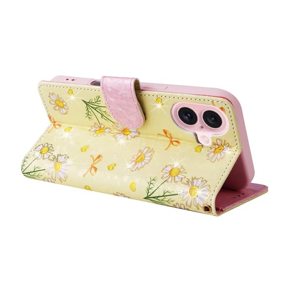 iPhone 17 Fodral RFID Läder Yellow Daisy