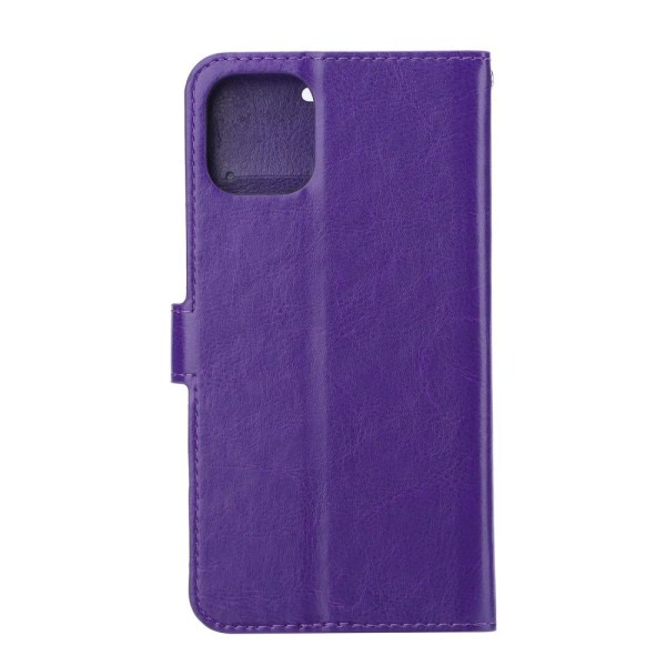 iPhone 12 Mini - Crazy Horse Fodral - Lila Purple Lila