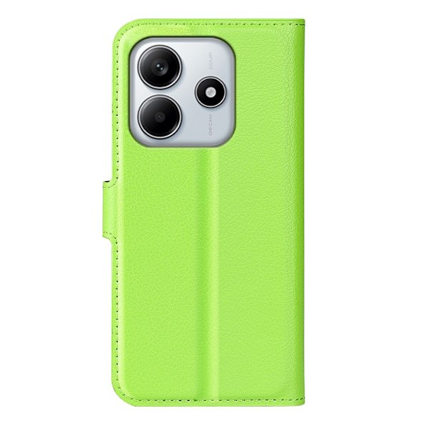 Xiaomi Redmi Note 14 4G Fodral Litchi Läder Grön