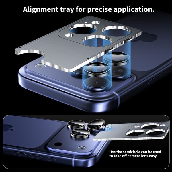 TP iPhone 17 Pro/Max/16 Pro/Max/15 Pro/Max/14 Pro/Max Linsskydd CamRing Fit+