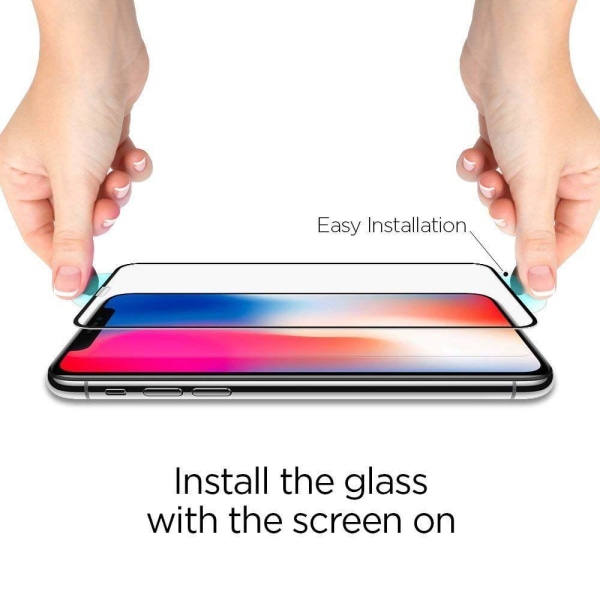 Spigen iPhone 11 / XR Skärmskydd Glass FC Härdat Glas