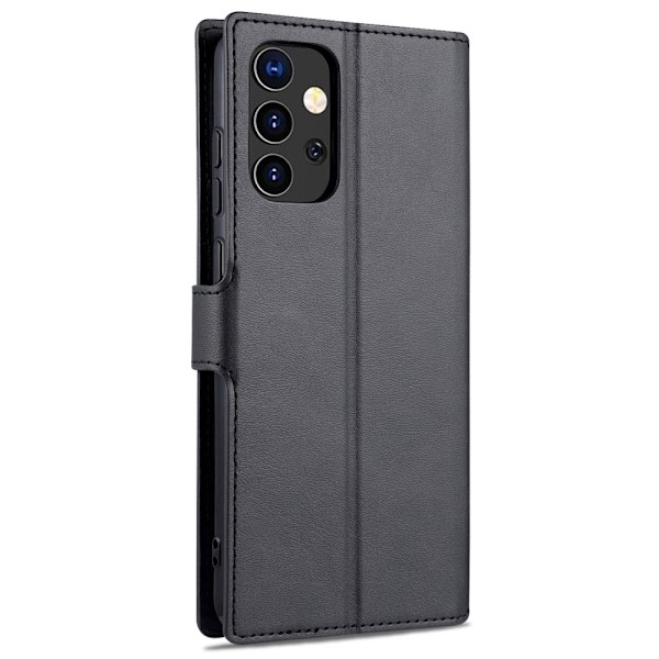 Samsung Galaxy A72 - AZNS Läder Fodral - Svart Black Svart