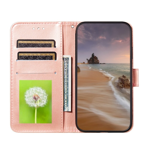 Samsung Galaxy A72 - Läder Fodral - Roséguld Roséguld Roséguld