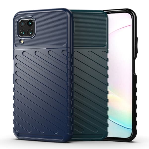 Huawei P40 Lite - Twill Skal - Mörk Blå DarkBlue Mörk Blå