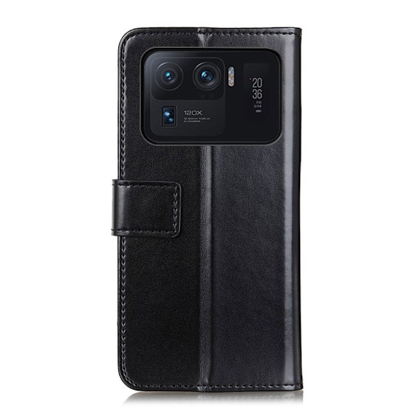 Xiaomi Mi 11 Ultra - Tri-Color Läder Fodral - Svart Black Svart