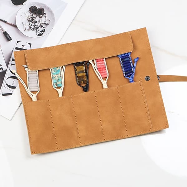 Väska Till Klockarmband Läder Brun