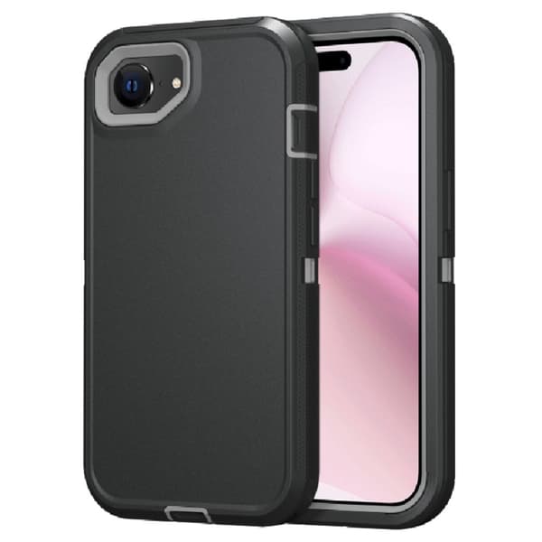 iPhone 17e / 16e Skal Extreme Shockproof Hybrid Svart/Grå