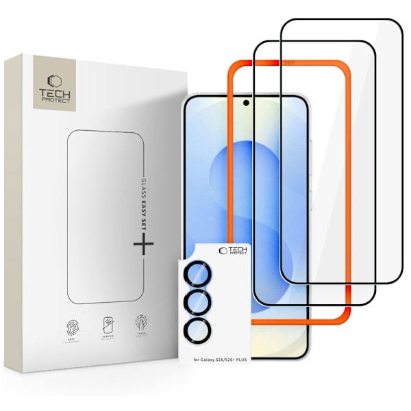 Tech-Protect Galaxy S26 3-PACK Skärmskydd / Linsskydd