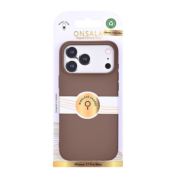 Onsala iPhone 18 Pro Max/17 Pro Max Mobilskal Med Silikonkänsla Chocolate