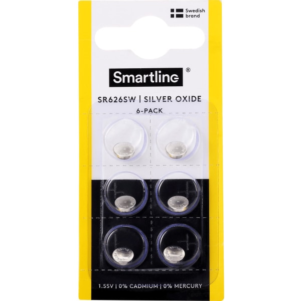 Smartline SR626SW 6-PACK Batteri Knappcell 377 (30% silver)
