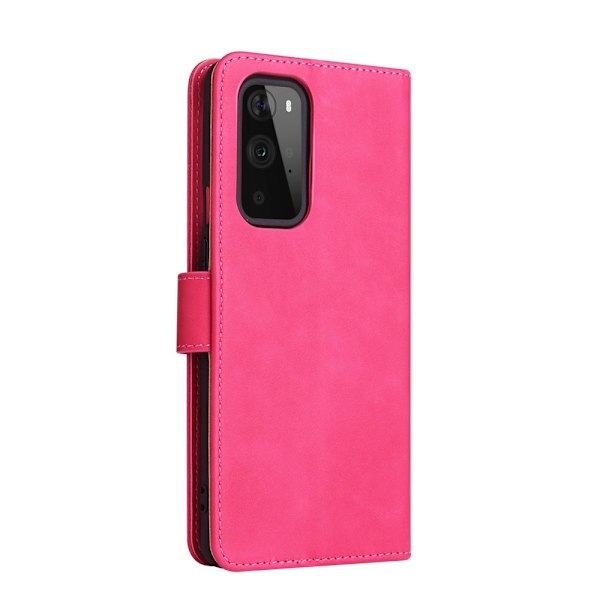OnePlus 9 - Silkeslent Läder Fodral - Rosa Pink Rosa