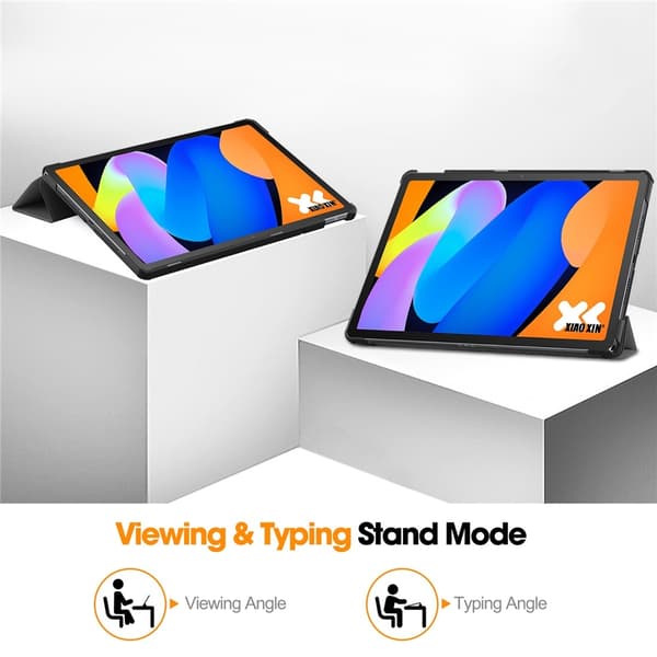 Lenovo Idea Tab Fodral Tri-Fold Läder Grå