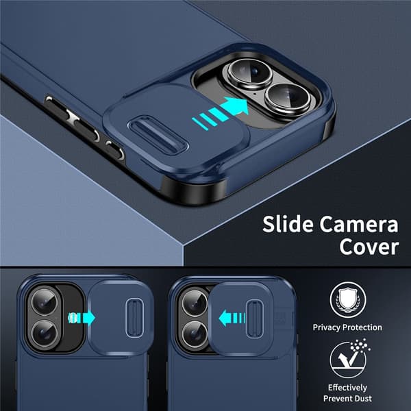 iPhone 17 Skal Hybrid Armor CamCover Blå