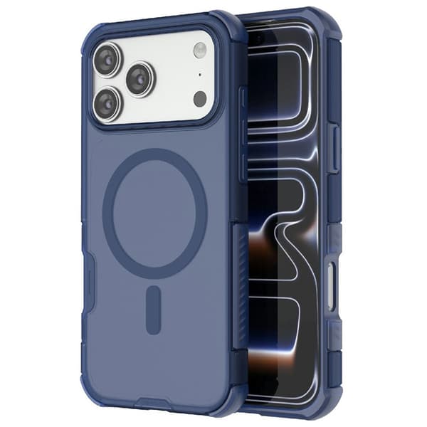 iPhone 17 Pro Skal MagSafe Shockproof Hybrid Blå