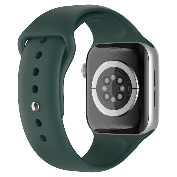 Apple Watch 38/40/41 mm Silikon Armband (M/L) Mörk Grön