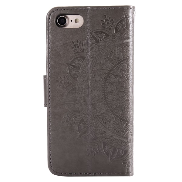 iPhone 7/8/SE (2020/2022) - Mandala Plånboksfodral - Grå Grey Grå