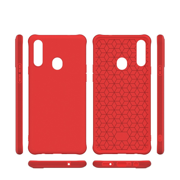 Samsung Galaxy A20s - Shockproof Matt TPU Skal - Röd Red Röd