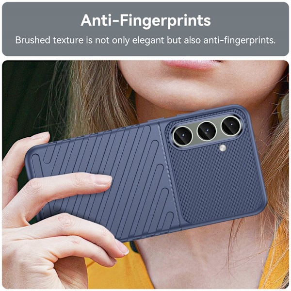 Galaxy S25 Plus / S24 Plus Skal Twill Textur Blå