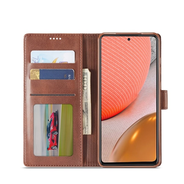 Samsung Galaxy A72 - LC.IMEEKE Läder Fodral - Brun Brown Brun