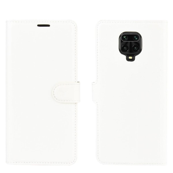 Xiaomi Redmi Note 9 Pro/Note 9S - Litchi Plånboksfodral - Vit White Vit