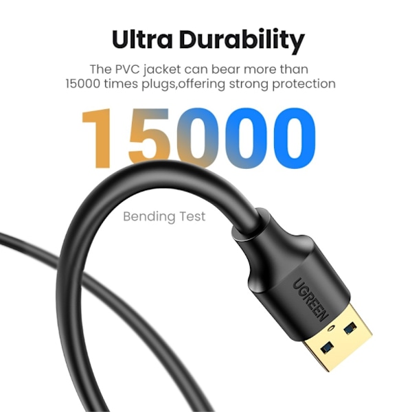 UGREEN 5m USB 3.0 Förlängningskabel Svart