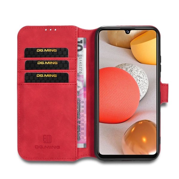 Samsung Galaxy A42 - DG.MING Retro Fodral - Röd Red Röd