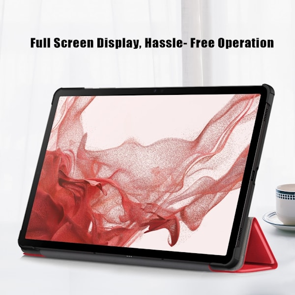 Samsung Galaxy Tab S9 Plus Fodral Läder Röd