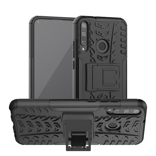 Huawei P40 Lite E - Ultimata Stöttåliga Skalet med Stöd - Svart Black Svart