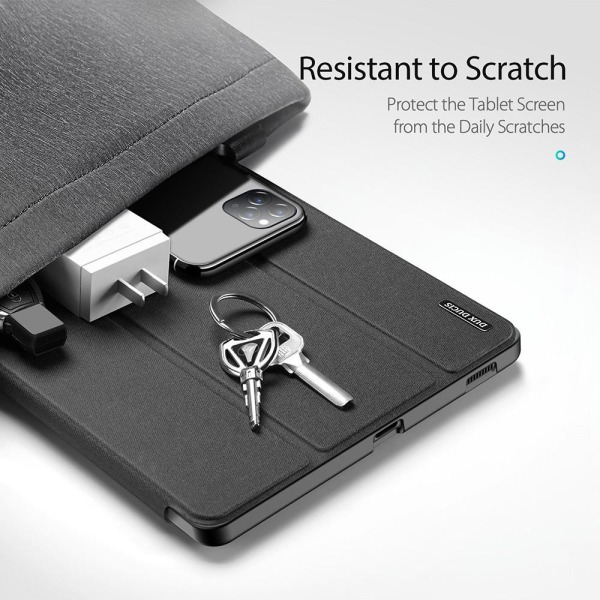 Samsung Galaxy Tab S6 Lite - DUX DUCIS Domo Tri-Fold Fodral - Sv Black Svart