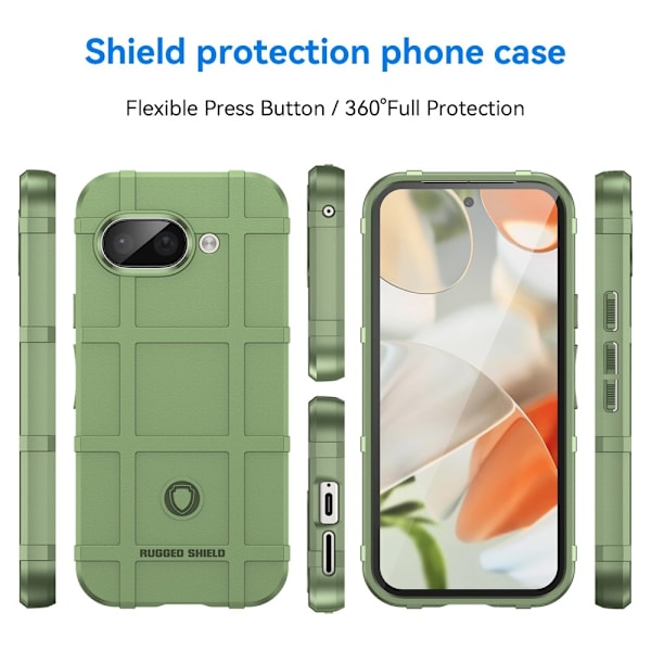 Google Pixel 9a Skal Robust Grön