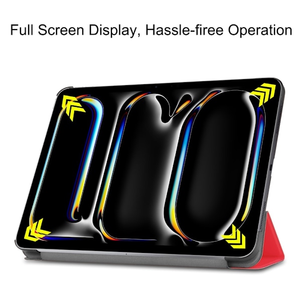 iPad Pro 11 2024 Fodral Tri-Fold Röd