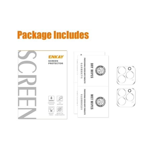 HAT PRINCE iPhone 14 Pro / 14 Pro Max 2-PACK Linsskydd Härdat Glas
