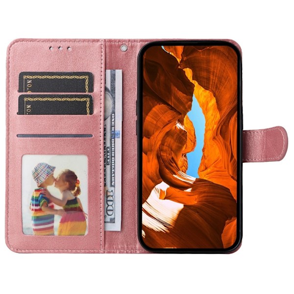 Xiaomi Redmi Note 14 4G Fodral Läder Folio Roséguld