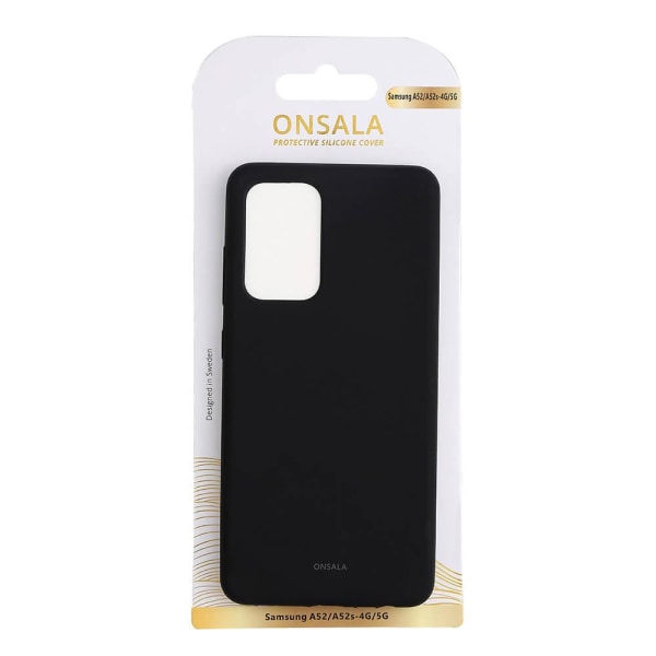 ONSALA Samsung Galaxy A52 / A52s Mobilskal Silikon Svart