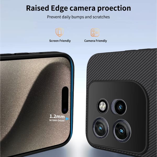 WANLONFENG Motorola Edge 70 Skal MagSafe Kolfiber Textur