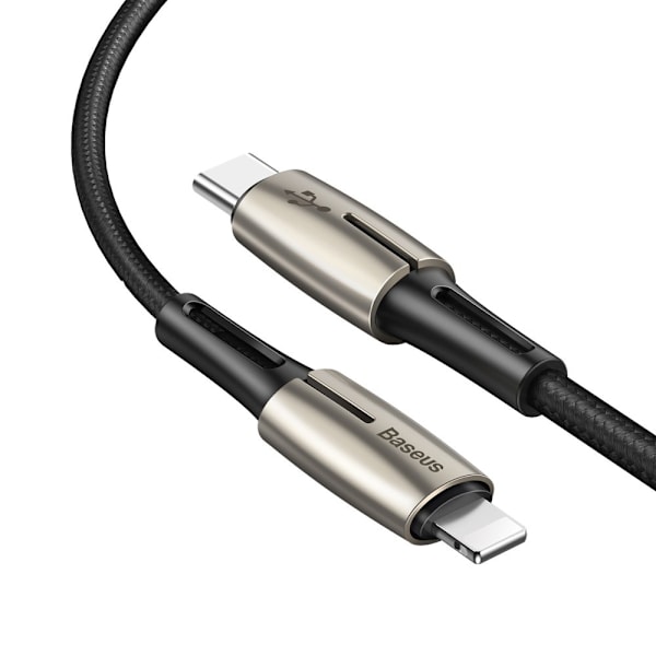 Baseus 18W 1.3m USB-C - Lightning PD Kabel - Svart Black Svart