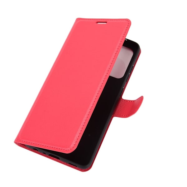 Samsung Galaxy A72 - Litchi Läder Fodral - Röd Red Röd