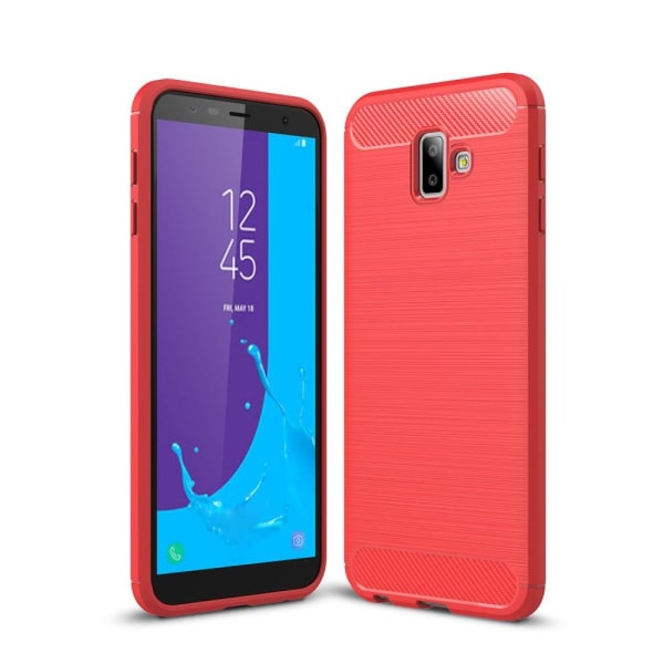 Samsung Galaxy J6 Plus - Brushed TPU Skal - Röd Red Röd