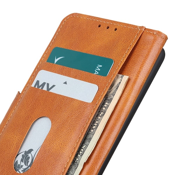 Xiaomi Redmi 9C Fodral Crazy Horse Läder Brun