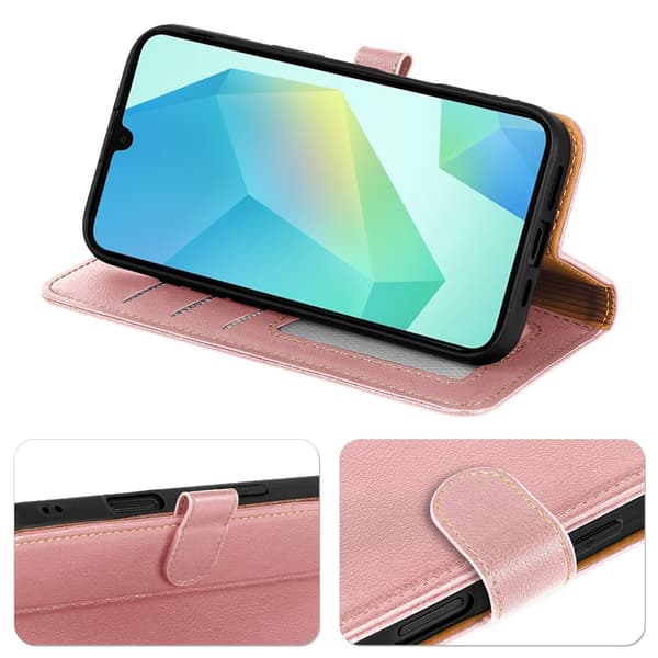 Samsung Galaxy A27 Plånboksfodral Läder Roséguld