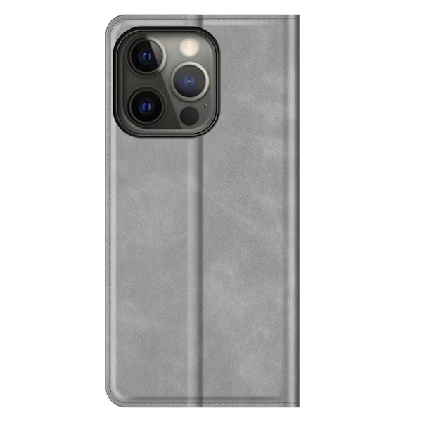 iPhone 13 Pro - Skin Touch Flip Fodral - Grå