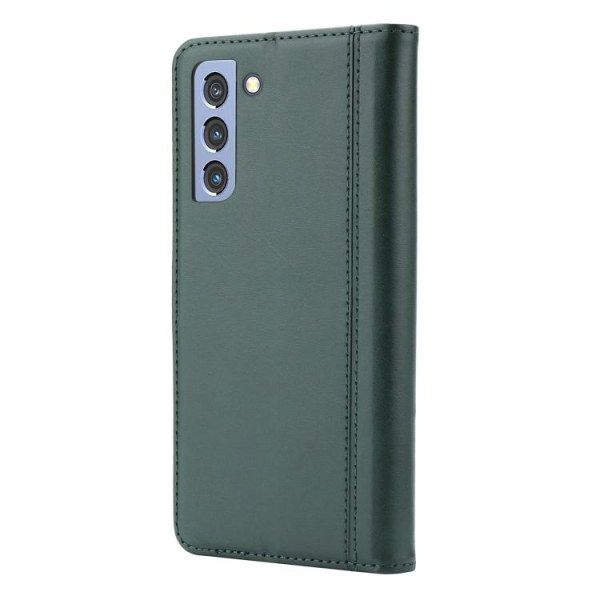 Samsung Galaxy S22 Fodral Premium Kortfack Grön