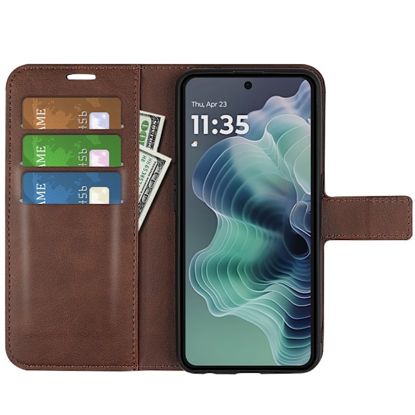 Motorola Moto G35 5G Fodral Läder Brun