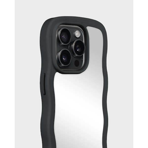 holdit iPhone 14 Pro Skal Wavy Black Mirror
