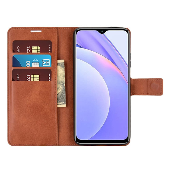 Xiaomi Redmi 9T - Läder Fodral - Brun Brown Brun
