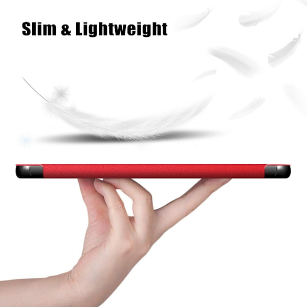 Huawei MatePad T8 - Tri-Fold Fodral - Röd Red Röd