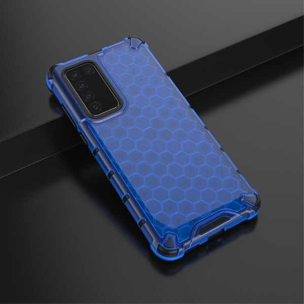 Huawei P40 - Armor Honeycomb Textur - Blå Blue Blå